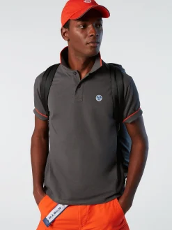 Outlet^North Sails 'Organic Cotton Polo Shirt ASPHALT
