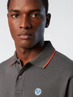 Outlet^North Sails 'Organic Cotton Polo Shirt ASPHALT