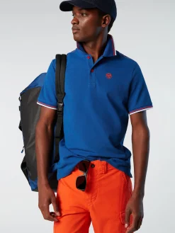Outlet^North Sails 'Organic Cotton Polo Shirt OCEAN BLUE