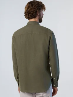 Shirts^North Sails 'Plain Linen Shirt DUSTY OLIVE