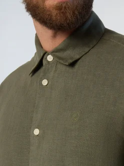 Shirts^North Sails 'Plain Linen Shirt DUSTY OLIVE