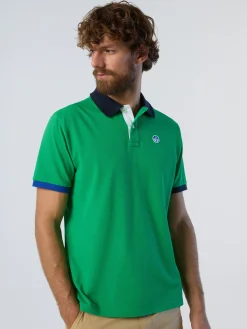 Polo Shirts^North Sails 'Polo Shirt With Collar Lettering GREEN BEE