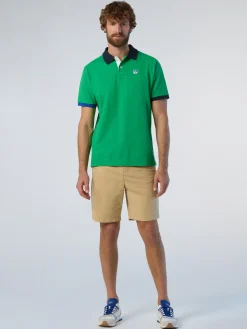 Polo Shirts^North Sails 'Polo Shirt With Collar Lettering GREEN BEE