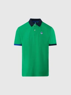 Polo Shirts^North Sails 'Polo Shirt With Collar Lettering GREEN BEE