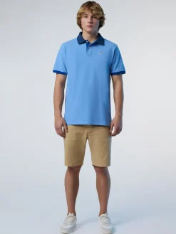 Polo Shirts^North Sails 'Polo Shirt With Collar Lettering LIGHT BLUE