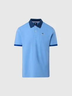 Polo Shirts^North Sails 'Polo Shirt With Collar Lettering LIGHT BLUE