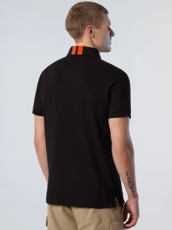 Polo Shirts^North Sails 'Polo Shirt With Collar Stripes BLACK