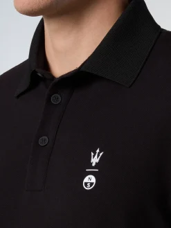 Polo Shirts^North Sails 'Polo Shirt With Collar Stripes BLACK