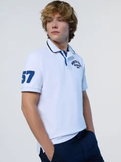 Polo Shirts^North Sails 'Polo Shirt With College Patches WHITE