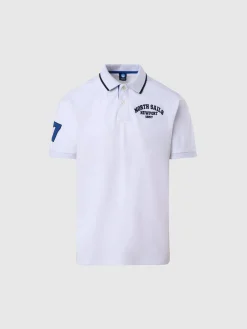 Polo Shirts^North Sails 'Polo Shirt With College Patches WHITE