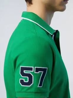 Polo Shirts^North Sails 'Polo Shirt With College Patches GREEN BEE