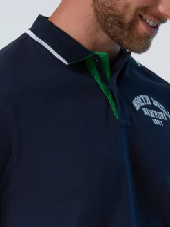 Polo Shirts^North Sails 'Polo Shirt With College Patches NAVY BLUE