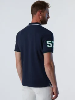 Polo Shirts^North Sails 'Polo Shirt With College Patches NAVY BLUE