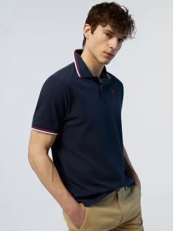 Polo Shirts^North Sails 'Polo Shirt With Embroidered Logo NAVY BLUE