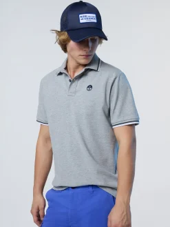 Polo Shirts^North Sails 'Polo Shirt With Embroidered Logo GREY MELANGE