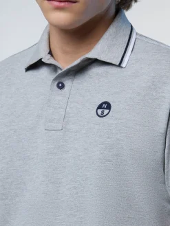 Polo Shirts^North Sails 'Polo Shirt With Embroidered Logo GREY MELANGE