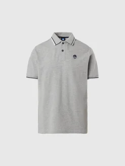 Polo Shirts^North Sails 'Polo Shirt With Embroidered Logo GREY MELANGE