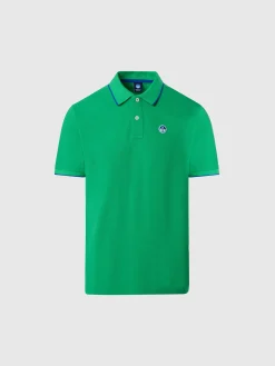 Polo Shirts^North Sails 'Polo Shirt With Logo Collar GREEN BEE