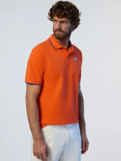 Polo Shirts^North Sails 'Polo Shirt With Logo Collar FLAME ORANGE