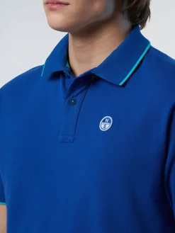 Polo Shirts^North Sails 'Polo Shirt With Logo Collar OCEAN BLUE