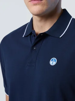 Polo Shirts^North Sails 'Polo Shirt With Logo Collar NAVY BLUE