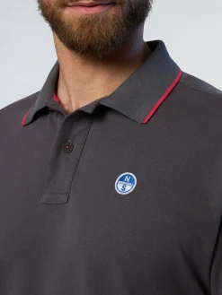 Polo Shirts^North Sails 'Polo Shirt With Logo Collar IRON GREY