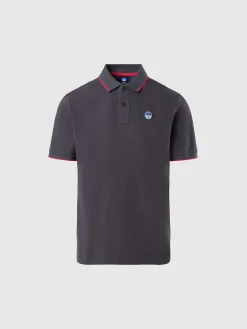 Polo Shirts^North Sails 'Polo Shirt With Logo Collar IRON GREY