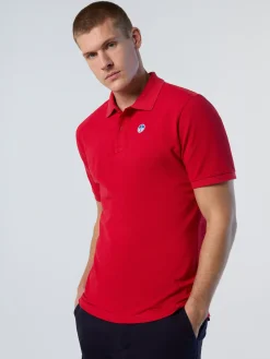 Polo Shirts^North Sails 'Polo Shirt With Logo Patch RED