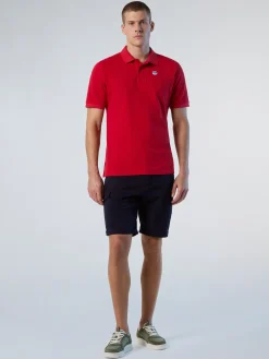Polo Shirts^North Sails 'Polo Shirt With Logo Patch RED