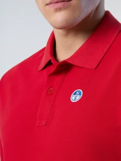 Polo Shirts^North Sails 'Polo Shirt With Logo Patch RED