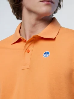 Polo Shirts^North Sails 'Polo Shirt With Logo Patch TANGERINE
