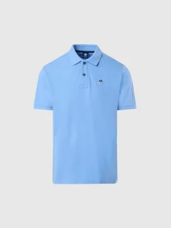 Polo Shirts^North Sails 'Polo Shirt With Logo Patch LIGHT BLUE