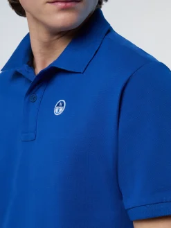 Polo Shirts^North Sails 'Polo Shirt With Logo Patch OCEAN BLUE