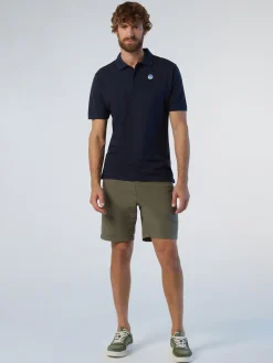 Polo Shirts^North Sails 'Polo Shirt With Logo Patch NAVY BLUE