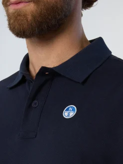 Polo Shirts^North Sails 'Polo Shirt With Logo Patch NAVY BLUE