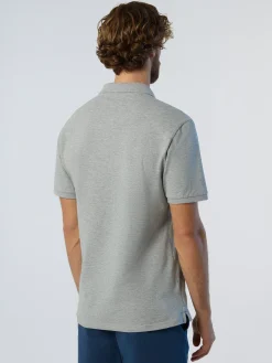 Polo Shirts^North Sails 'Polo Shirt With Logo Patch GREY MELANGE