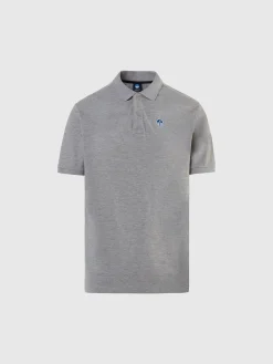 Polo Shirts^North Sails 'Polo Shirt With Logo Patch GREY MELANGE