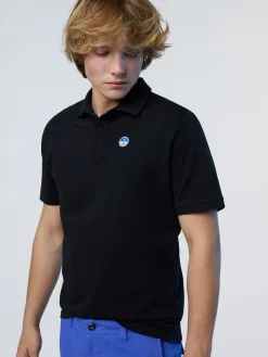 Polo Shirts^North Sails 'Polo Shirt With Logo Patch BLACK