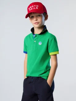 Polo Shirts^North Sails 'Polo Shirt With Mismatch Cuffs GREEN BEE