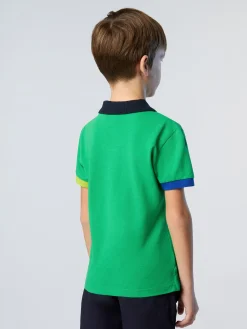 Polo Shirts^North Sails 'Polo Shirt With Mismatch Cuffs GREEN BEE