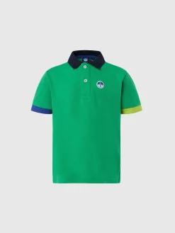 Polo Shirts^North Sails 'Polo Shirt With Mismatch Cuffs GREEN BEE
