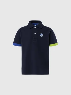 Polo Shirts^North Sails 'Polo Shirt With Mismatch Cuffs NAVY BLUE
