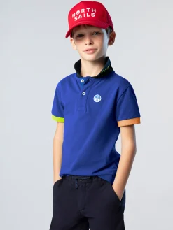 Polo Shirts^North Sails 'Polo Shirt With Mismatch Cuffs SURF BLUE