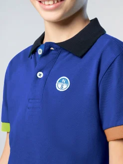 Polo Shirts^North Sails 'Polo Shirt With Mismatch Cuffs SURF BLUE