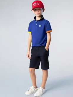 Polo Shirts^North Sails 'Polo Shirt With Mismatch Cuffs SURF BLUE
