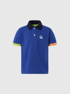 Polo Shirts^North Sails 'Polo Shirt With Mismatch Cuffs SURF BLUE