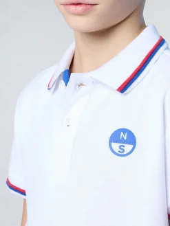 Polo Shirts^North Sails 'Polo Shirt With Sleeve Print WHITE