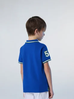 Polo Shirts^North Sails 'Polo Shirt With Sleeve Print SURF BLUE