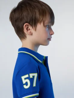 Polo Shirts^North Sails 'Polo Shirt With Sleeve Print SURF BLUE