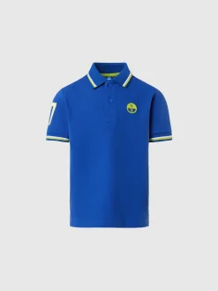 Polo Shirts^North Sails 'Polo Shirt With Sleeve Print SURF BLUE